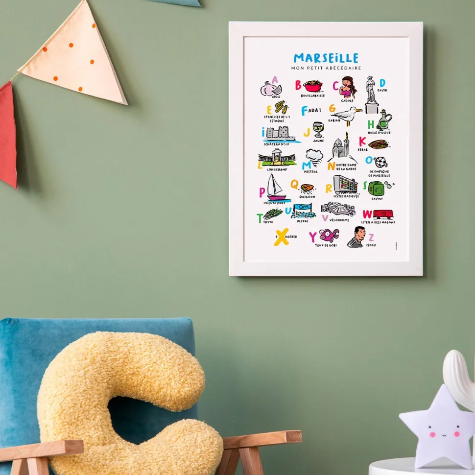 New Affiche abécédaire villes et régions Enfant 3 à 6 Ans|1 à 3 Ans