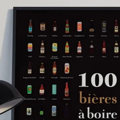Sale Affiche à gratter - 100 bières à boire dans sa vie Affiches|Décoration Et Cocooning