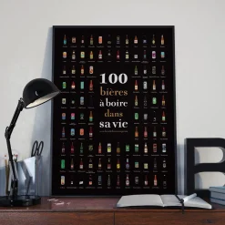 Sale Affiche à gratter - 100 bières à boire dans sa vie Affiches|Décoration Et Cocooning