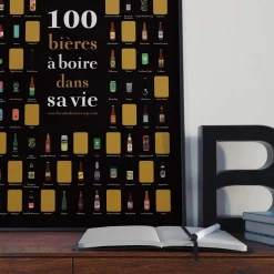 Sale Affiche à gratter - 100 bières à boire dans sa vie Affiches|Décoration Et Cocooning