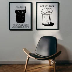 Best Affiches illustrées bière Affiches|Vin Et Bière