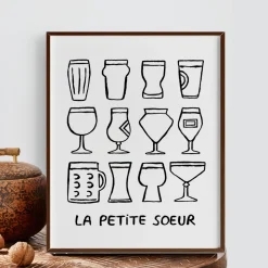Best Affiches illustrées bière Affiches|Vin Et Bière
