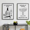 Fashion Affiches illustrées rosé / champagne Affiches|Décoration Et Cocooning
