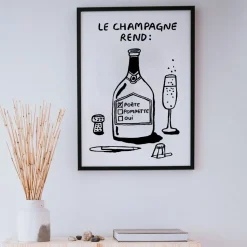 Fashion Affiches illustrées rosé / champagne Affiches|Décoration Et Cocooning