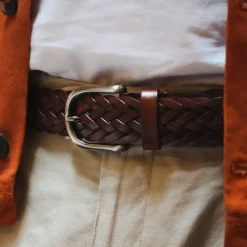 Shop Ceinture tressée en cuir Homme Petite Maroquinerie|Mode Et Accessoires