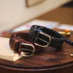 Shop Ceinture tressée en cuir Homme Petite Maroquinerie|Mode Et Accessoires
