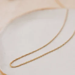 Outlet Chaîne torsadée dorée Femme Montres Et Bijoux