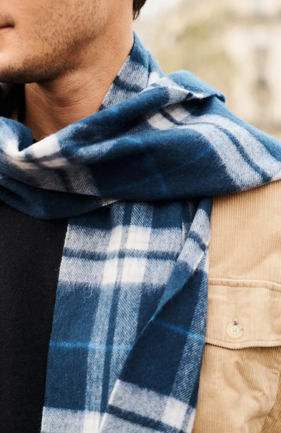 Flash Sale Écharpe à carreaux en laine Femme Mode Et Accessoires|Mode Et Accessoires