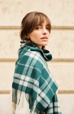 Flash Sale Écharpe à carreaux en laine Femme Mode Et Accessoires|Mode Et Accessoires