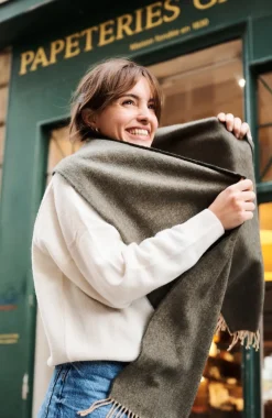 Best Écharpe à chevrons en laine mérinos Femme Mode Et Accessoires|Mode Et Accessoires