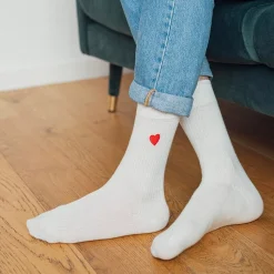 New Chaussettes brodées Coeur homme & femme Femme Mode Et Accessoires|Mode Et Accessoires