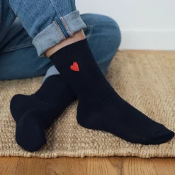 New Chaussettes brodées Coeur homme & femme Femme Mode Et Accessoires|Mode Et Accessoires