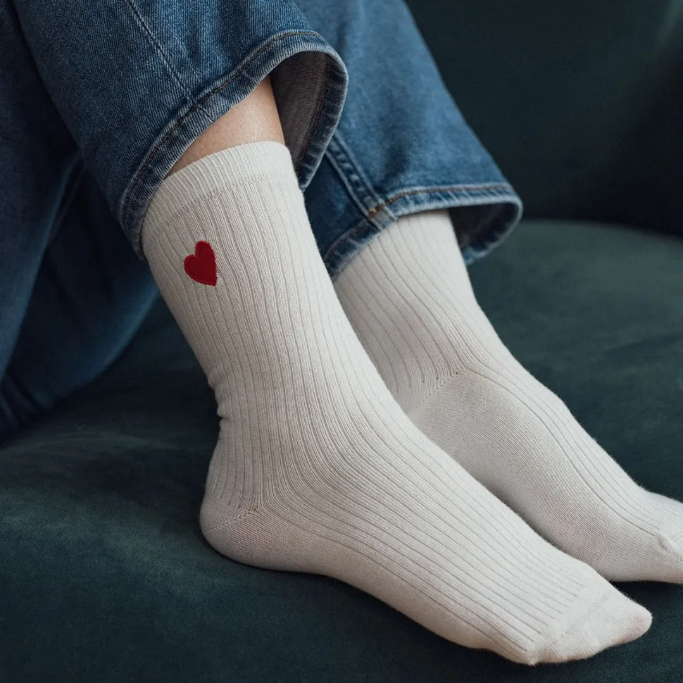 New Chaussettes brodées Coeur homme & femme Femme Mode Et Accessoires|Mode Et Accessoires