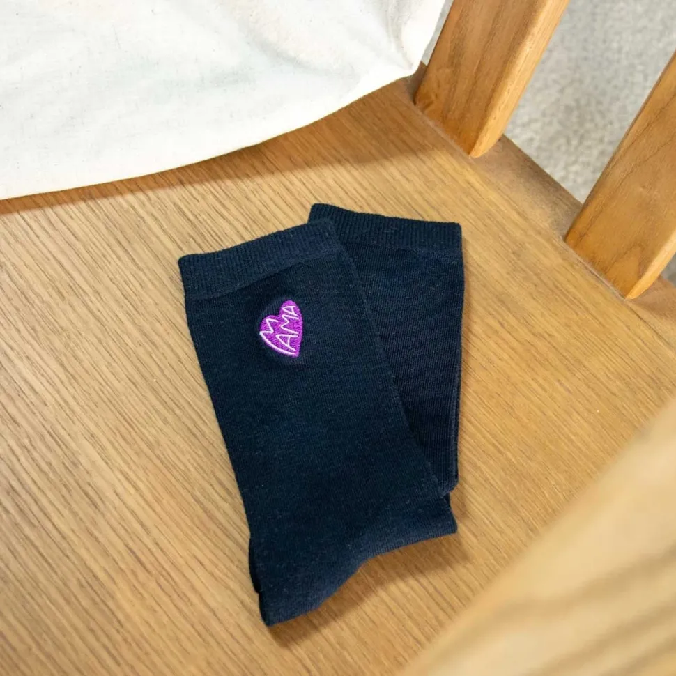 Clearance Chaussettes brodées Coeur Mama Femme Mode Et Accessoires