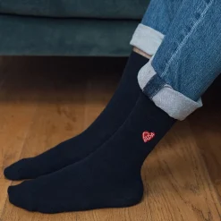 Best Chaussettes brodées Coeur Papa Homme Mode Et Accessoires