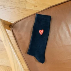 Best Chaussettes brodées Coeur Papa Homme Mode Et Accessoires