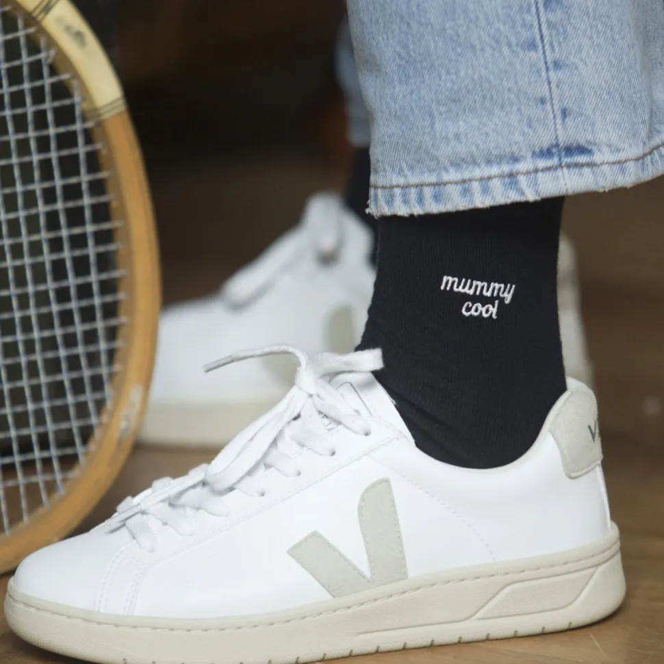 New Chaussettes brodées Mummy Cool Femme Mode Et Accessoires