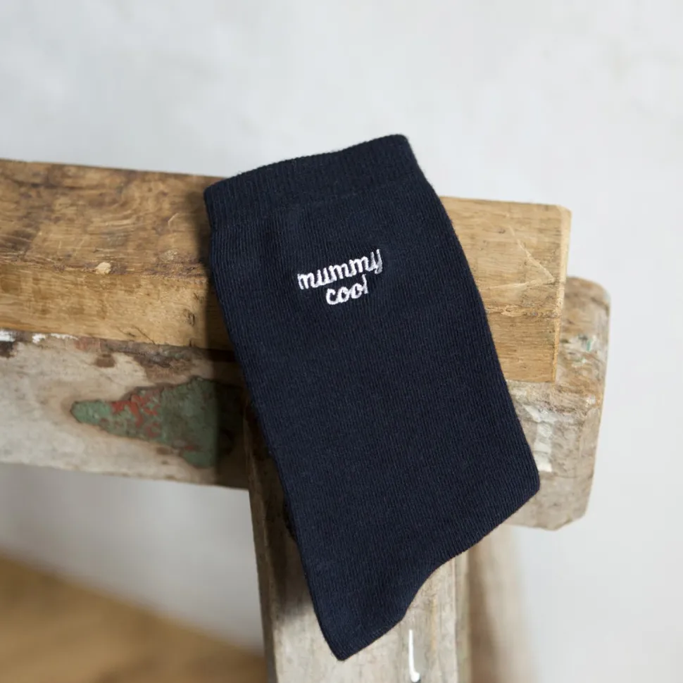 New Chaussettes brodées Mummy Cool Femme Mode Et Accessoires