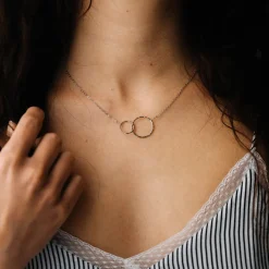 Online Collier doubles anneaux Femme Montres Et Bijoux