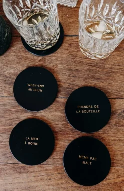 New Dessous de verres en cuir Cocktails Et Spiritueux|Vin Et Bière