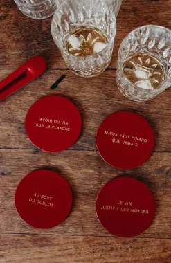 New Dessous de verres en cuir Cocktails Et Spiritueux|Vin Et Bière
