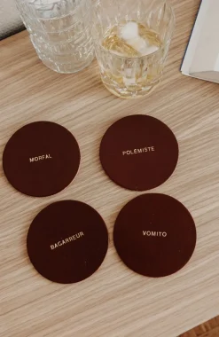 New Dessous de verres en cuir Cocktails Et Spiritueux|Vin Et Bière