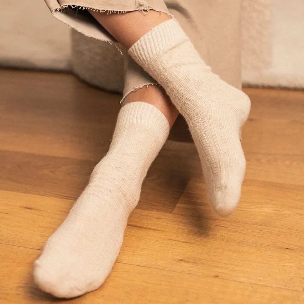 Cheap Duo de chaussettes pour femme en laine et cachemire Femme Mode Et Accessoires