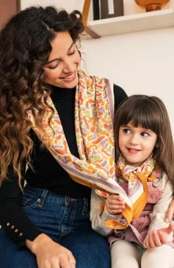 Cheap Foulard duo Formes colorées - Ocre Enfant/Femme 3 à 6 Ans|1 à 3 Ans