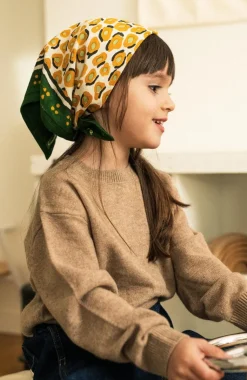 Best Foulard duo Léopard - Vert Enfant/Femme 3 à 6 Ans|1 à 3 Ans
