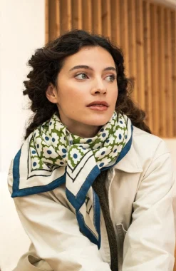 Flash Sale Foulard duo Marguerite - Vert Enfant/Femme 3 à 6 Ans|1 à 3 Ans