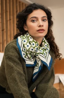 Flash Sale Foulard duo Marguerite - Vert Enfant/Femme 3 à 6 Ans|1 à 3 Ans