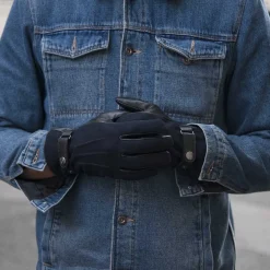 Best Gants en cuir et flanelle by Dents Homme Mode Et Accessoires