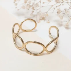 Online Jonc doré art déco Femme Montres Et Bijoux