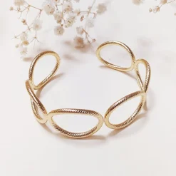Online Jonc doré art déco Femme Montres Et Bijoux