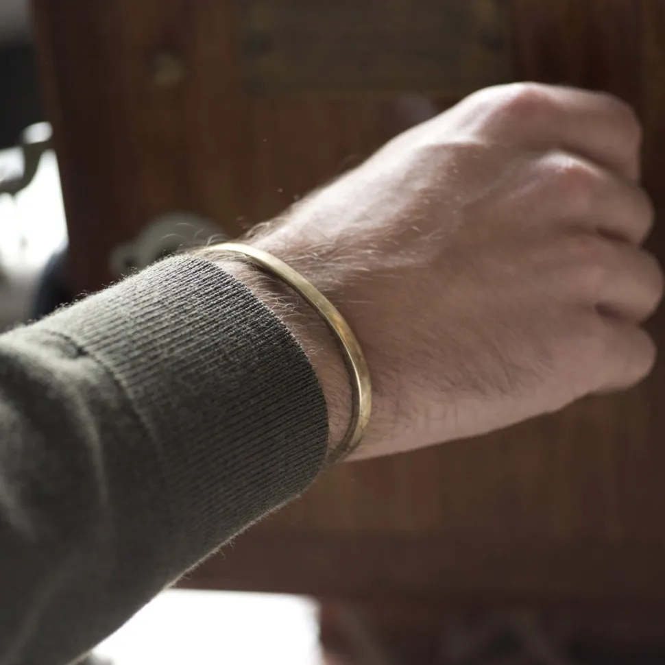 Shop Jonc fin en laiton Homme Montres Et Bijoux