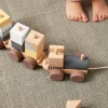 Sale Petit train empilable en bois Enfant 3 à 6 Ans|1 à 3 Ans
