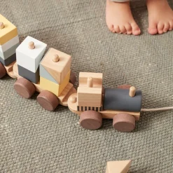Sale Petit train empilable en bois Enfant 3 à 6 Ans|1 à 3 Ans