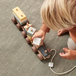 Sale Petit train empilable en bois Enfant 3 à 6 Ans|1 à 3 Ans