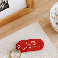 Sale Porte-clé à message en cuir Homme Petite Maroquinerie|Mode Et Accessoires