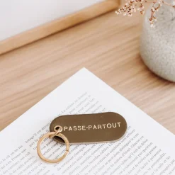 Sale Porte-clé à message en cuir Homme Petite Maroquinerie|Mode Et Accessoires
