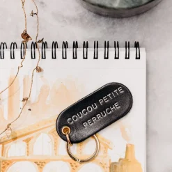 Sale Porte-clé à message en cuir Homme Petite Maroquinerie|Mode Et Accessoires