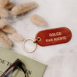 Sale Porte-clé à message en cuir Homme Petite Maroquinerie|Mode Et Accessoires