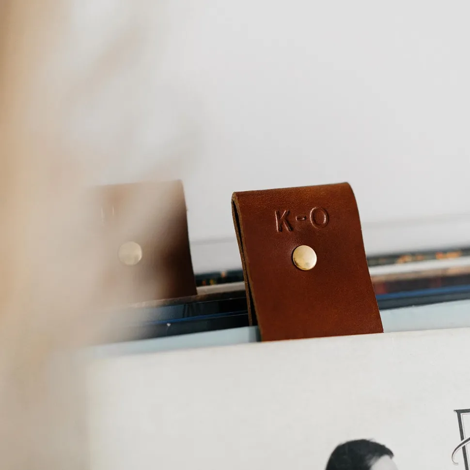 Flash Sale Séparateurs de vinyles en cuir Bureau Et High-Tech|Décoration Et Cocooning