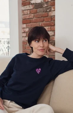 Online Sweat Mama cœur violet Femme Mode Et Accessoires