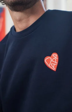 Fashion Sweat Papa cœur rouge Homme Mode Et Accessoires