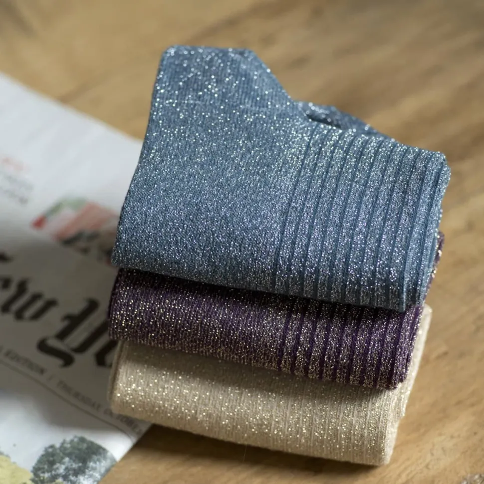Shop Trio de chaussettes à paillettes Femme Mode Et Accessoires