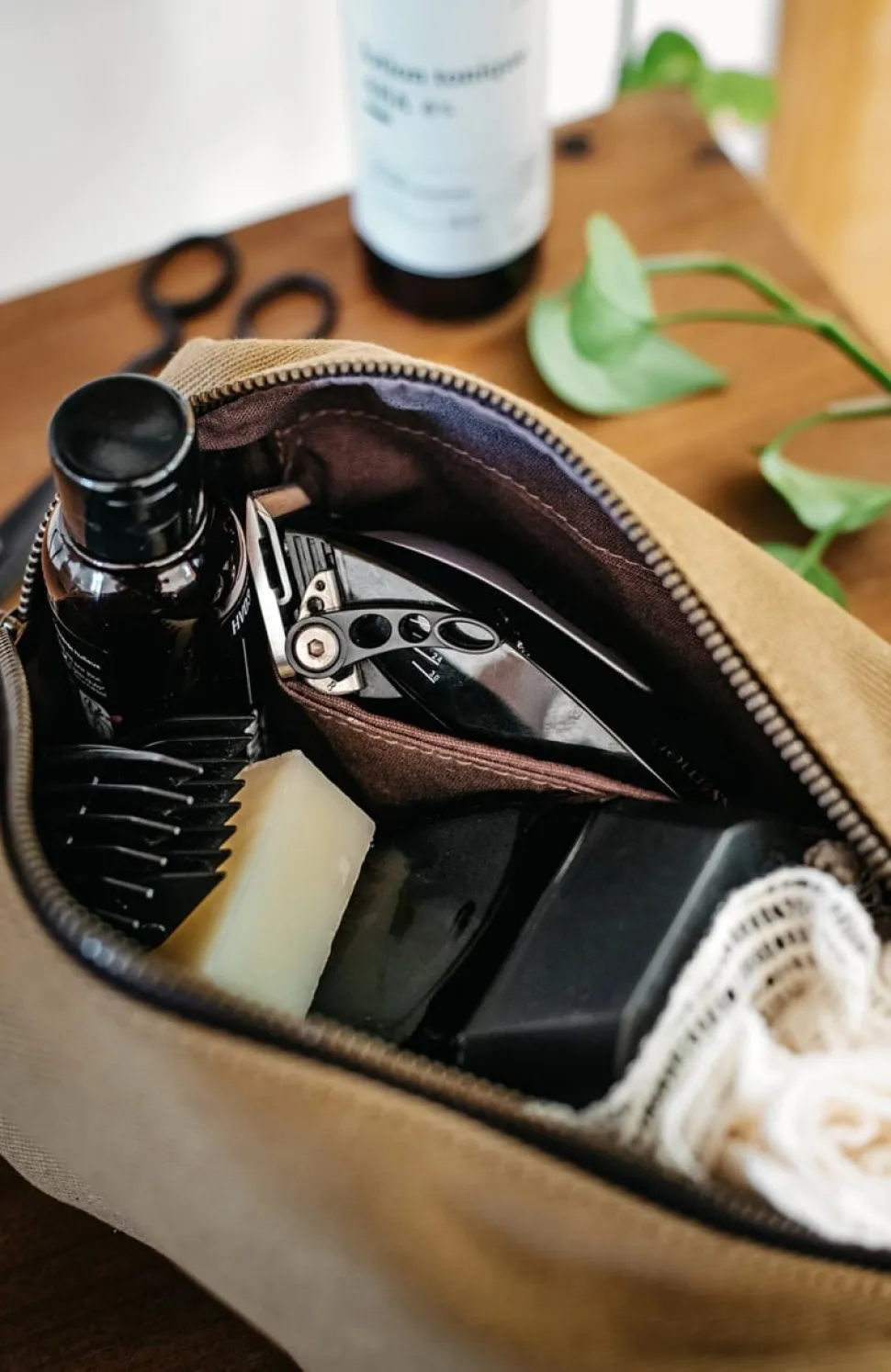 Fashion Trousse de toilette en toile et cuir Femme Beauté Et Soin|Sacs Et Cabas