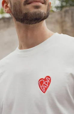Fashion T-shirt Cœur Papa Homme Mode Et Accessoires