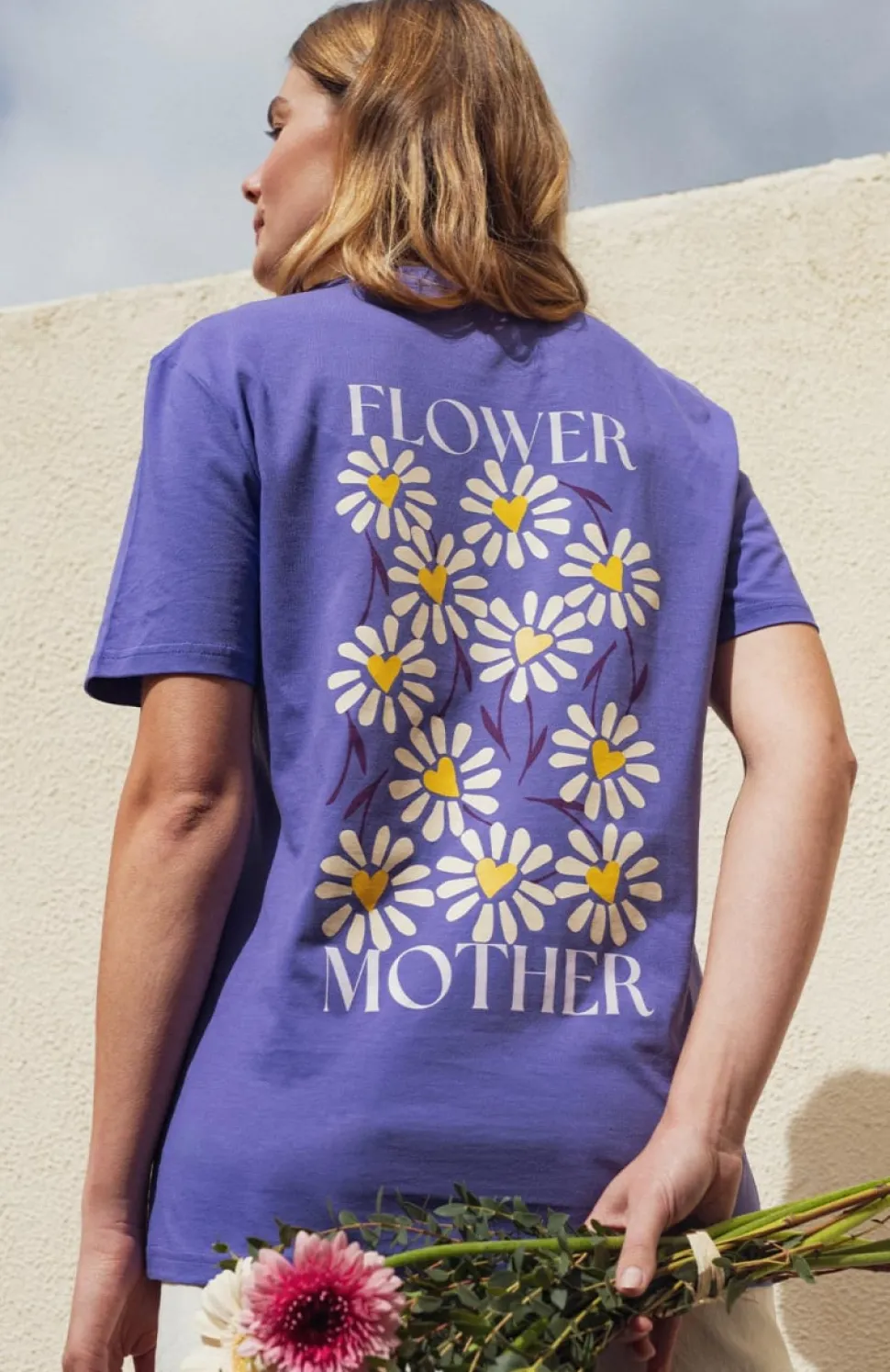 Online T-shirt Flower Mother Femme Mode Et Accessoires