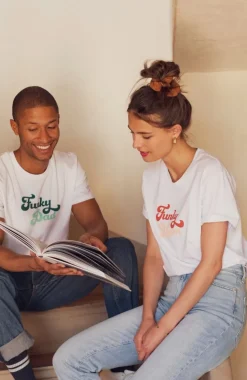 Outlet T-shirt Funky Mum - Blanc Femme Mode Et Accessoires